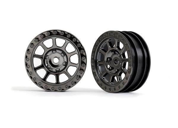 Traxxas Wheels 2.2 Inch Black Chrome Beadlock Front 2481A