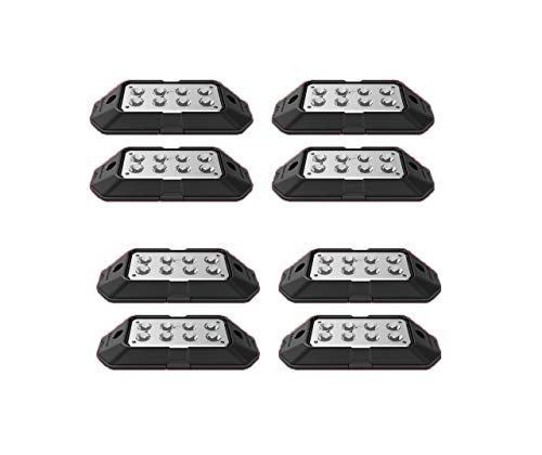 XK Glow XK052001-8WA, 8pcs Ultra Bright LED Strobe Light Pods, Polycarbonate