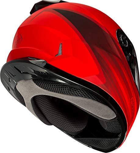 GMAX GM-49Y Beasts, Youth Full-Face Helmet, DOT Approved for Motorcycles, ATVs, Dirt Bikes and More (Matte RED/Black)