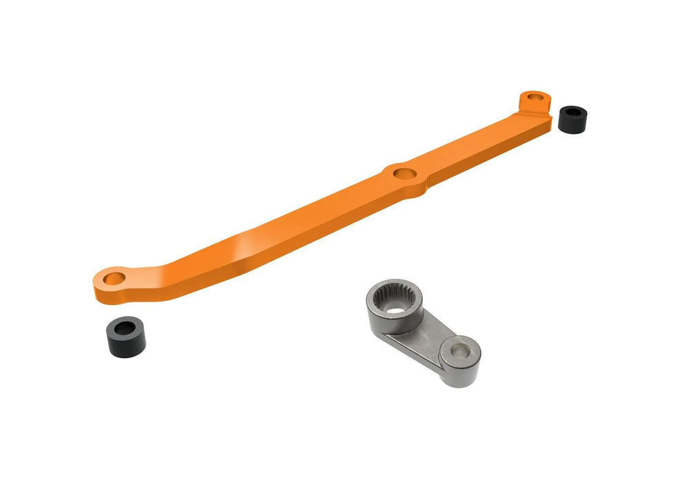 Traxxas Steering link 6061-T6 aluminum/ servo horn metal/ spacers (2) Orange