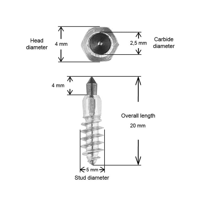 3/4"-20MM STANDARD SCREW STUDS QTY 150