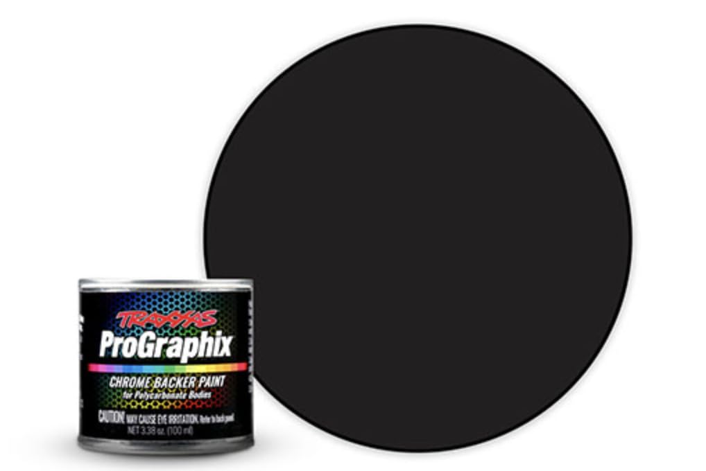 Traxxas Prographix Paint Black Acrylic Chrome Backer 3.38 Oz TRA5044