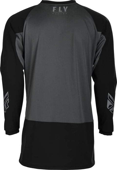 Fly Racing Windproof Riding Jersey (Black/Grey, Large)