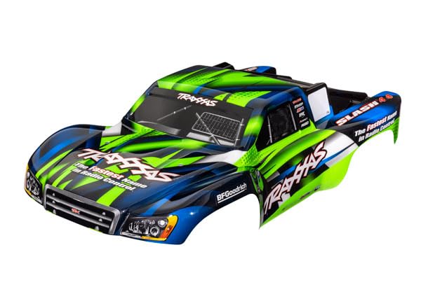 Traxxas 6928G Body Slash 4X4 (also fits Slash VXL & Slash 2WD) Green & Blue (Painted Decals Applied)