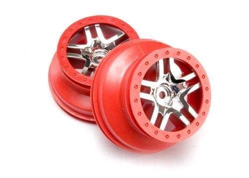 Traxxas 6872A Wheels SCT Split-Spoke Chrome Slash 4x4 177-Pack