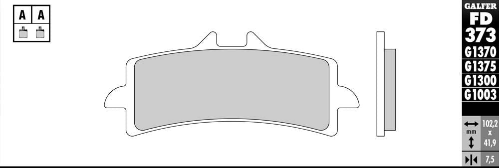 Galfer Hh Sintered Ceramic Brake Pads (Front G1375) Compatible With 11-18 Suzuki Gsxr600 FD373G1375