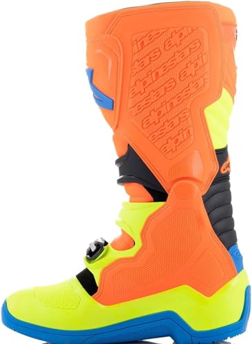 Alpinestars Tech 5 MX Boots (Blue/Orange/Yellow Fluo, 14)