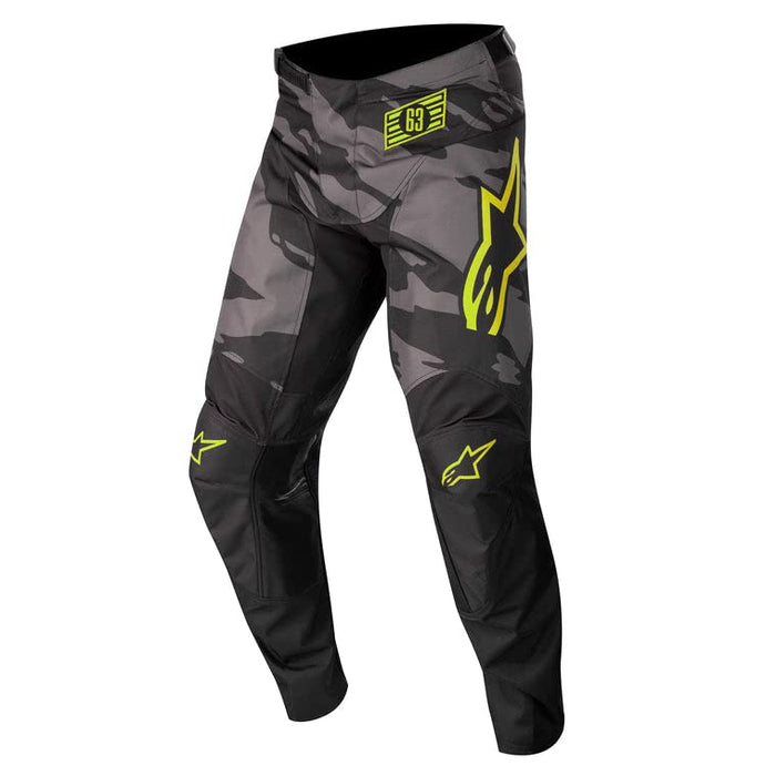 Alpinestars Youth Racer Tactical Pants Blk/Gray Camo/Ylw Fluo Sz 26 482-975526 3741222-1154-26