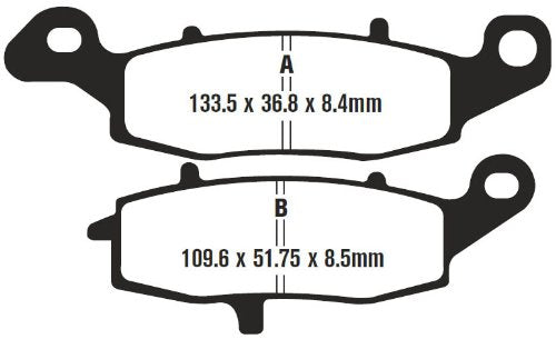 EBC Brakes FA231V Semi Sintered Disc Brake Pad, Black, One-Size