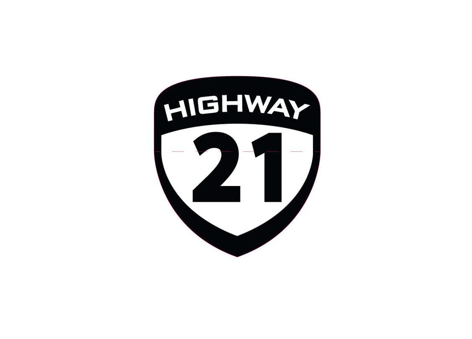 HIGHWAY 21 489-9002 Shield Die Cut Stickers Small 2.25" X 2.5" 50 Packs