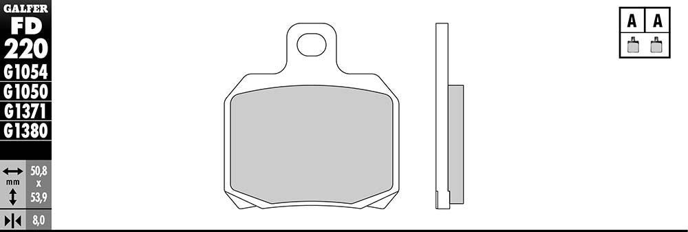 Galfer Semi-Metallic Brake Pads (Rear G1054) Compatible With 14-18 KTM 1290SDRABS