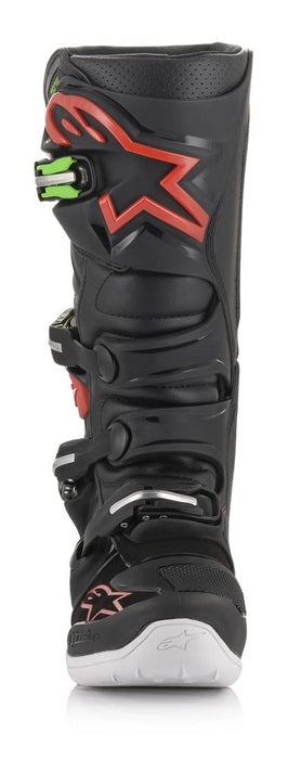 Alpinestars 2012014-1366-7 Tech 7 Boots Black/Red/Green Sz 07