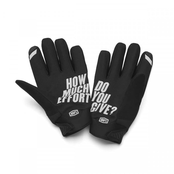 100% Brisker Gloves Black Md 10003-00001