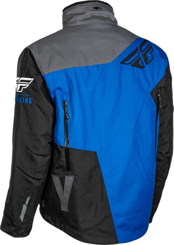 Fly Racing 2022 SNX Pro Snow Jacket (Black/Grey/Blue, Small)