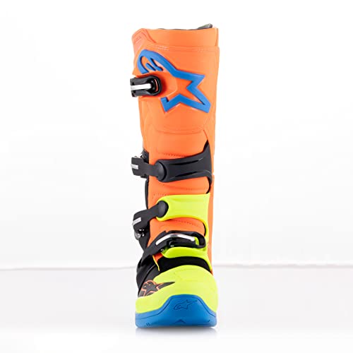 Alpinestars Tech 5 MX Boots (Blue/Orange/Yellow Fluo, 13)