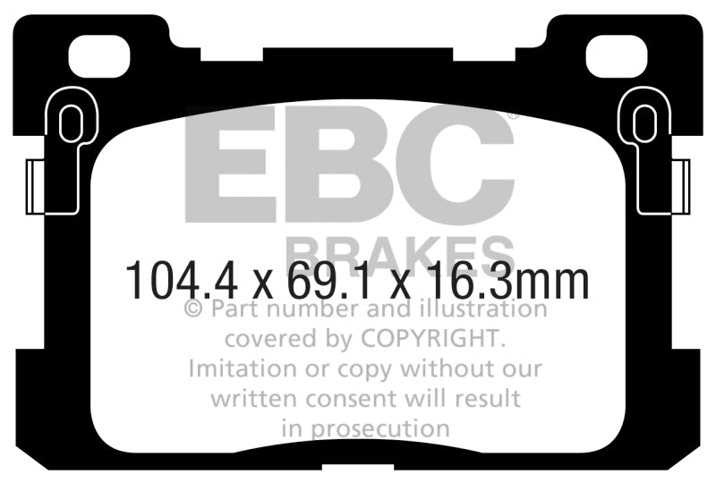 EBC 2017+ Genesis G90 5.0L Redstuff Rear Brake Pads DP33077C