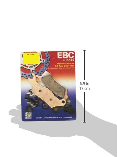 EBC Brakes FA618R R Series Sintered Disc Brake Pad, Black, 1x1x1