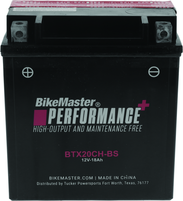 Bikemaster Performance+ Maintenance-Free Batteries Btx20Ch-Bs HTX20CH-BS