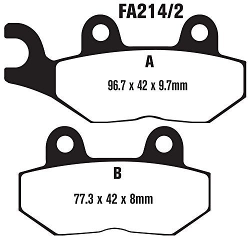 EBC Brakes FA214/2HH Disc Brake Pad Set, Black, One-Size