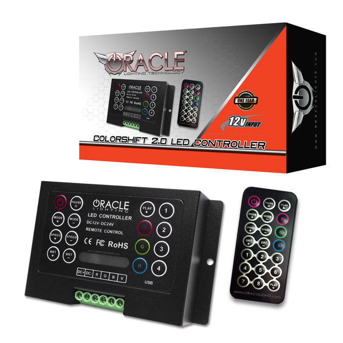 Oracle 11-13 Jeep GC Led Headlight Triple Halo Kit Colorshift-2.0 CNTLR