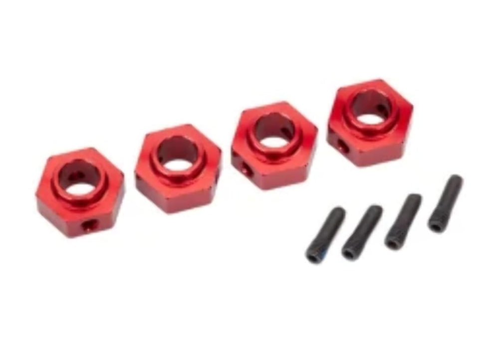 Traxxas TRX-4 Aluminum Anodized 12mm Wheel Hub Hex w/Screw pins (Red)