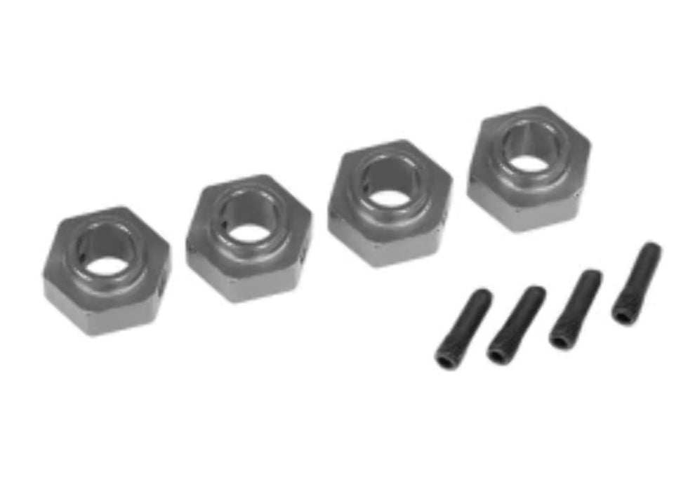 Traxxas Wheel Hubs 12mm Hex 6061-T6 Aluminum (Charcoal Gray-Anodized) (4) TRX-4