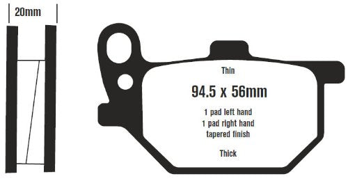 EBC Brakes FA41V Semi Sintered Disc Brake Pad