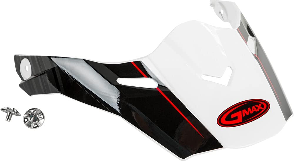 White/Grey/Red GMAX AT-21 Adventure Raley Helmet Visor