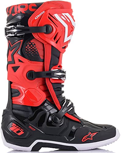 Alpinestars 2010020-31-13 Tech 10 Boots Red/Black Sz 13