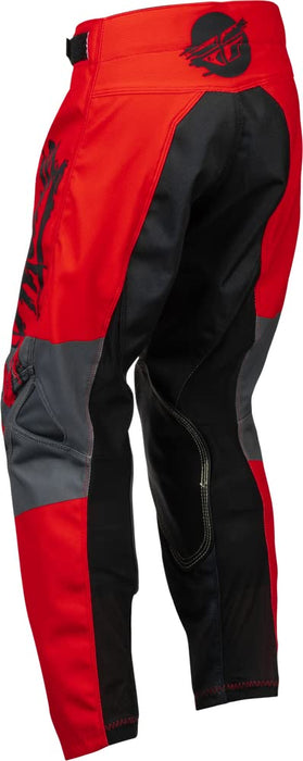 Fly Racing 2023 Youth Kinetic Khaos Pants (Black/Red/Grey, 22)