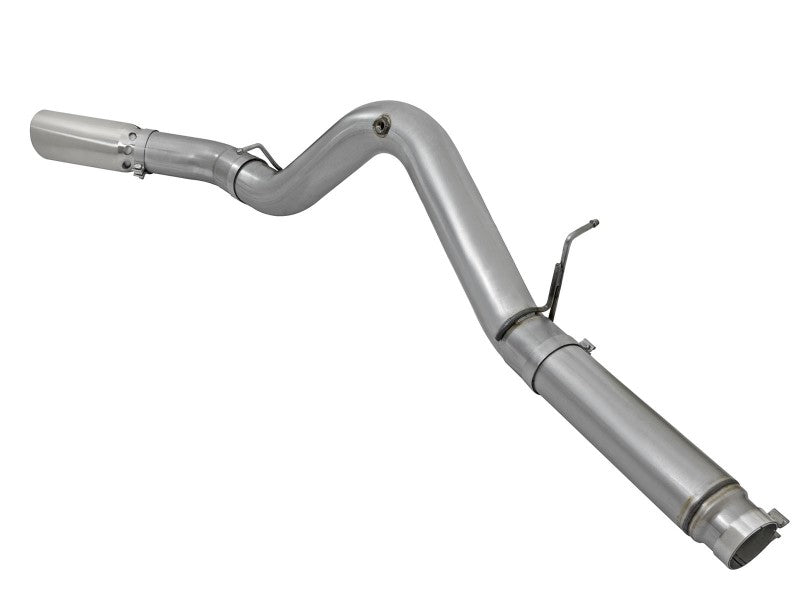 aFe LARGE Bore HD 5in Exhausts DPF-Back SS w/ Pol Tips 16-17 GM Diesel Truck V8-6.6L (td) LML/L5P 49-44081-P