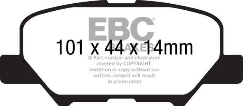 EBC 13+ Mitsubishi Outlander 2.4 FWD Extra Duty Rear Brake Pads ED92171