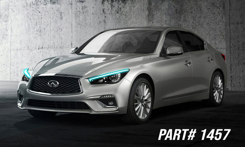 Oracle 14-21 Compatible with Infiniti Q50 RGB+W Headlight DRL Upgrade Kit ColorSHIFT w/ 2.0 Cntrl SEE WARRANTY 1457-333