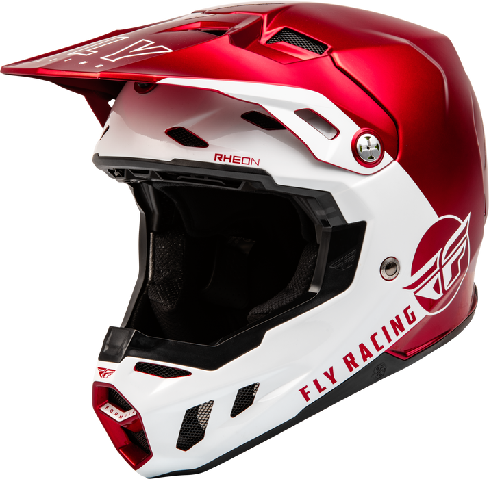 Fly Racing 2023 Adult Formula CC Driver Helmet (Metallic Red/White, Medium)