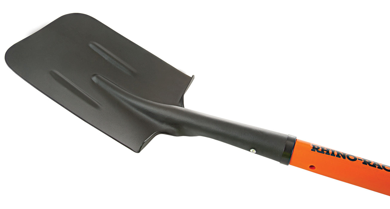 Rhino Rack Rhino-Rack Stainless Steel Square Mouth Shovel Orange Handle/Grey Grip 43123