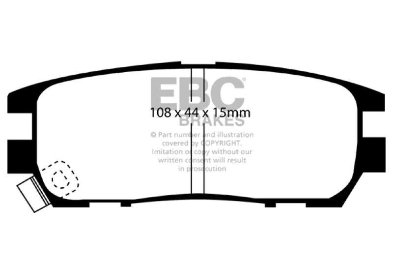 EBC 92-97 Mitsubishi Montero 3.0 Ultimax2 Rear Brake Pads UD567