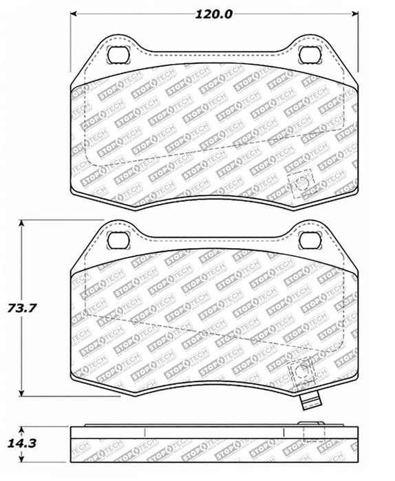 StopTech Street Select Brake Pads Rear 305.096