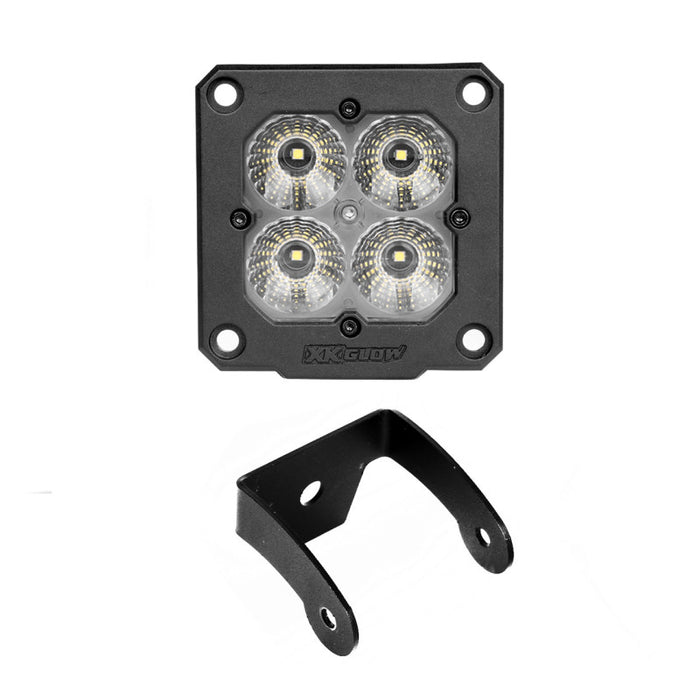 Xk Glow 1Pc Xkglow Flush Mount Cube Light Flood Beam Sae Bluetooth App Control XK065002-FL