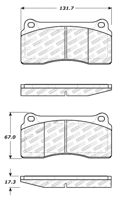 StopTech Street Touring 88-92 Ferrari F40 / 94-97 F50 Front & Rear Brake Pads 308.081