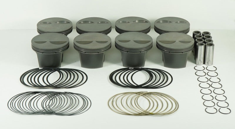 Mahle MS Piston Set SBC 383ci 4.030in Bore 3.750stk 6.125in Rod .0927in Pin -2cc 11.5 CR Set of 8 930206730