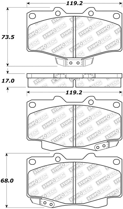 StopTech Street Select Brake Pads Rear 305.0436