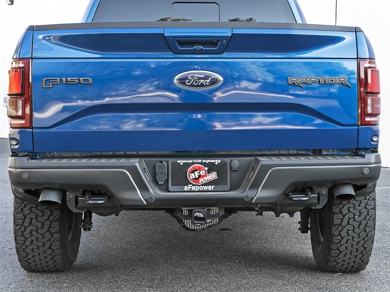 aFe MACH Force-Xp Cat-Back Exhaust w/Dual Hi-Tuck Tips Black 17-18 Ford F-150 Raptor V6-3.5L (tt) 49-33095-B