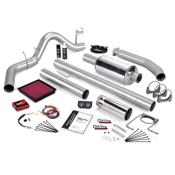 Banks Power 02 Compatible with Dodge 5.9L 235Hp Std Cab Stinger System SS Single Exhaust w/ Chrome Tip 49373