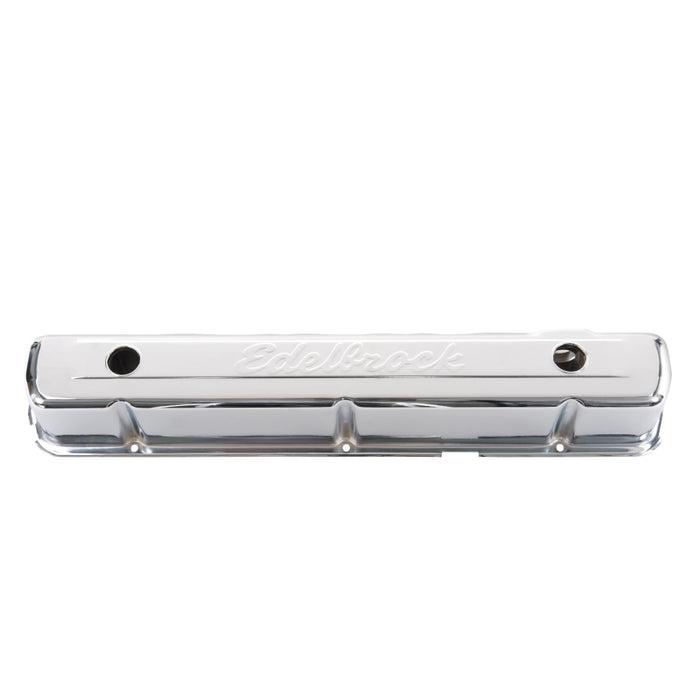 Edelbrock Valve Cover Signature Series Chevrolet 1962-2001 194-292 CI Inline 6 Chrome 4477