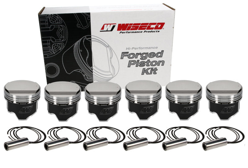 Wiseco Compatible with Nissan RB2DET Skyline 2.5L 24V 86.25mm Bore .010 Oversized 14cc Dome Piston Kit K578M8625AP