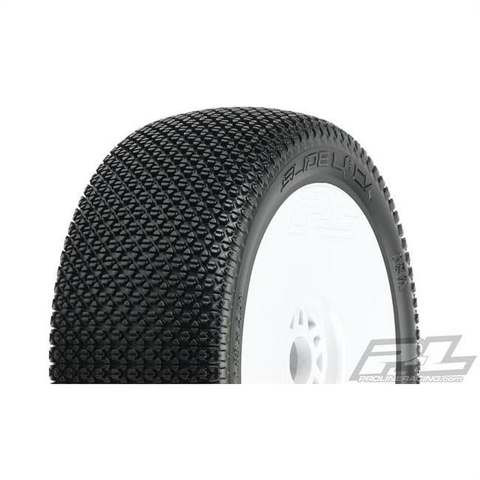 Pro-Line Racing 1/8 Slide Lock S3 Front/Rear Buggy Tires Mounted 17Mm White (2), Pro9064233 PRO9064233