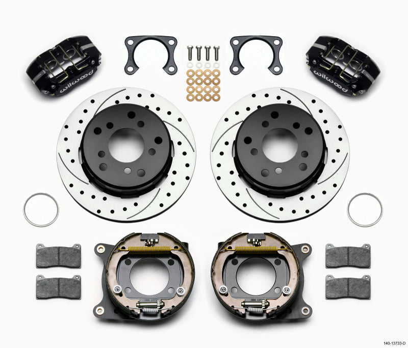 Wilwood Dynapro Lug Mount P/S Park Brake Kit Drilled Big Ford 2.00in Off Bronco 5 x 5.50 140-13733-D