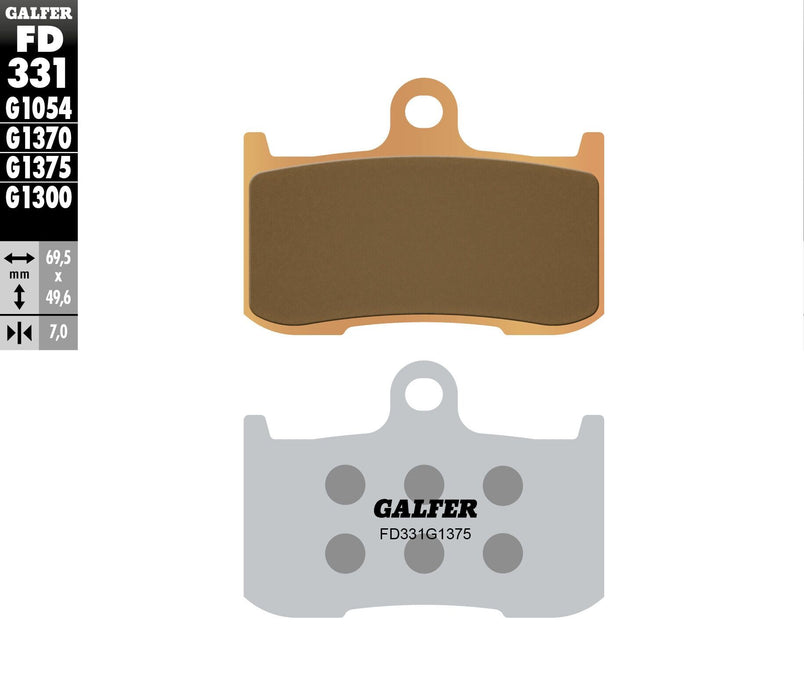 Galfer HH Sintered Ceramic Brake Pads (Front G1375) Compatible With 03-06 KAWASAKI Z1000