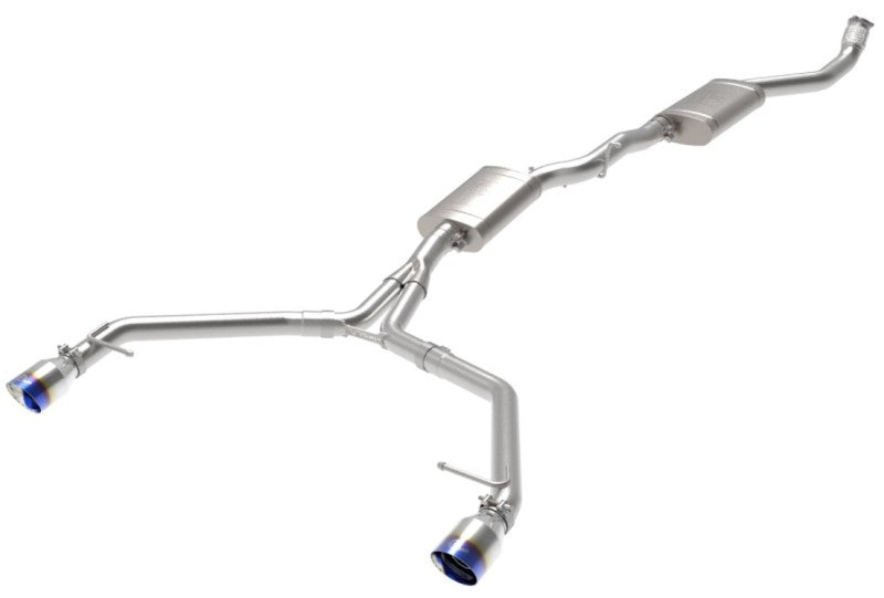 afe MACH Force-Xp 13-16 Audi Allroad L4 SS Cat-Back Exhaust w/ Blue Flame Tips 49-36438-L