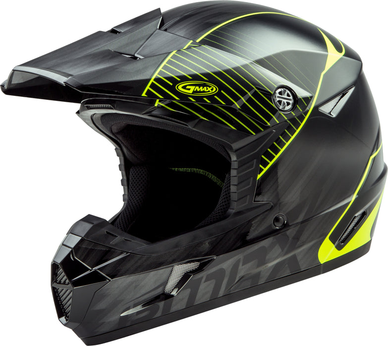 Gmax Mx-46 Off-Road Colfax Helmet Black/Hi-Vis Yellow Md G3462605